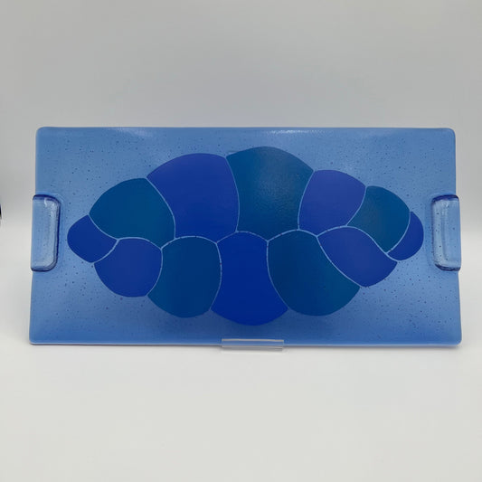 Blue Glass Challah Cutting Board