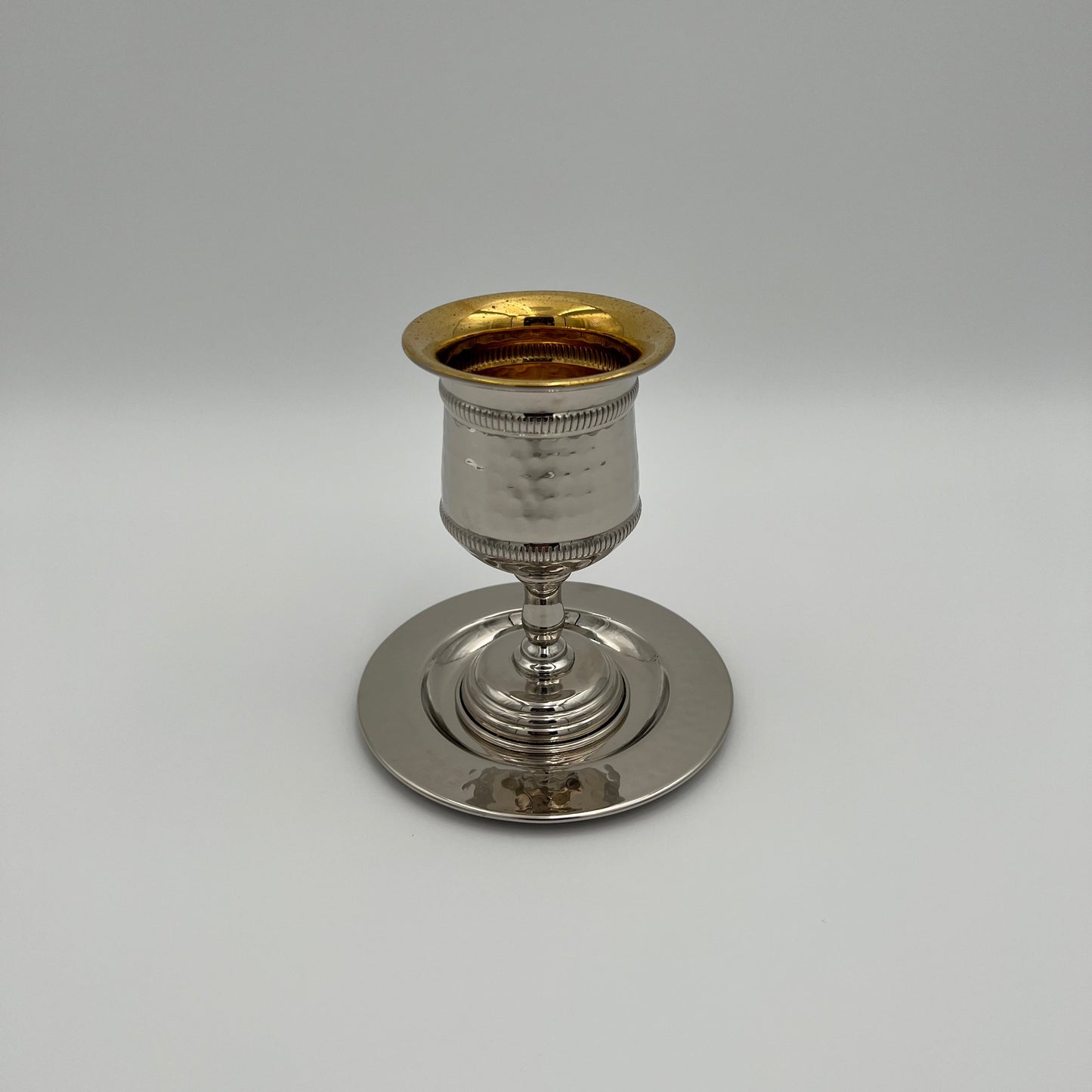 Hammered Nickel Kiddush Cup